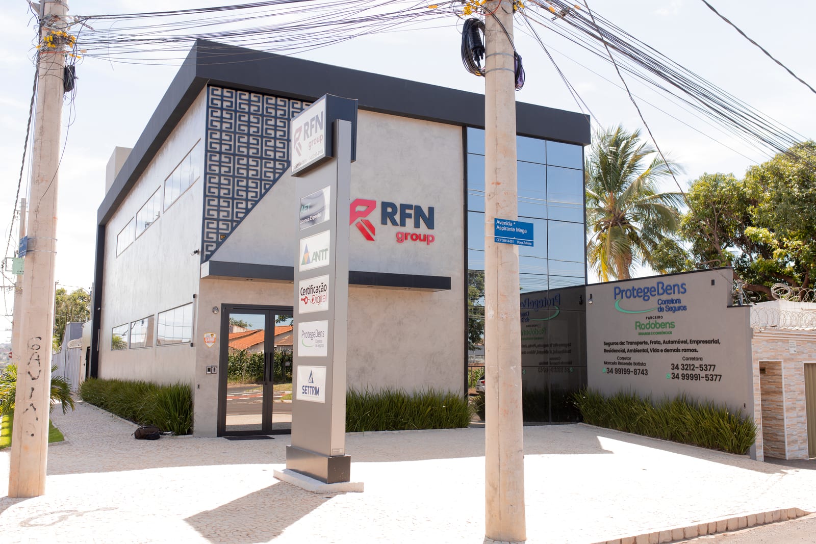 Fachada da sede da RFN Group em Uberlândia, MG